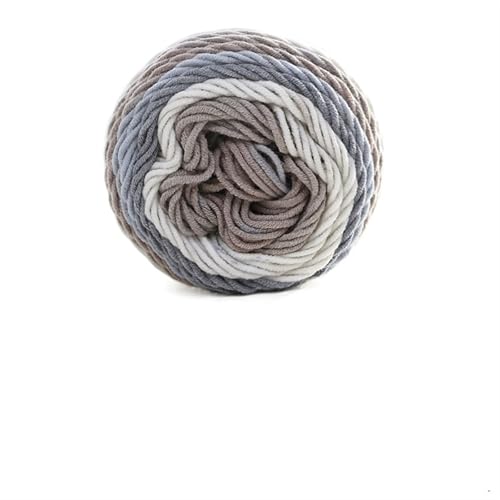 LuoShaiu 100 g Regenbogen-Segmentgarn, gefärbt, 5-fädig, Wolle, for Selbermachen, handgestrickt, for Babypullover, Mütze, Schal, Sofakissen, Kuchengarn Dicke Wolle(A23) von LuoShaiu
