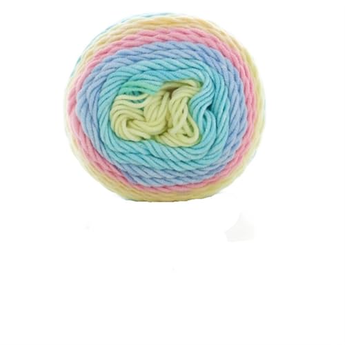 LuoShaiu 100 g Regenbogen-Segmentgarn, gefärbt, 5-fädig, Wolle, for Selbermachen, handgestrickt, for Babypullover, Mütze, Schal, Sofakissen, Kuchengarn Dicke Wolle(A29) von LuoShaiu