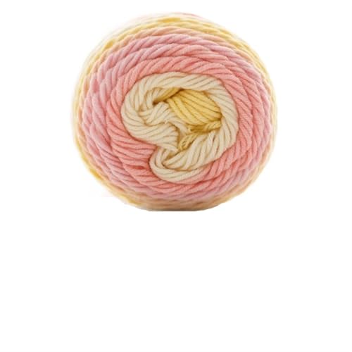 LuoShaiu 100 g Regenbogen-Segmentgarn, gefärbt, 5-fädig, Wolle, for Selbermachen, handgestrickt, for Babypullover, Mütze, Schal, Sofakissen, Kuchengarn Dicke Wolle(A32) von LuoShaiu