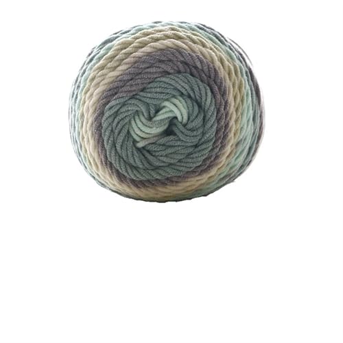 LuoShaiu 100 g Regenbogen-Segmentgarn, gefärbt, 5-fädig, Wolle, for Selbermachen, handgestrickt, for Babypullover, Mütze, Schal, Sofakissen, Kuchengarn Dicke Wolle(A39) von LuoShaiu