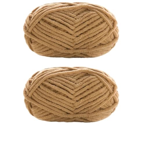 LuoShaiu 2 Stück x 50 g dickes Samtgarn, handgestricktes Garn Dicke Wolle(2pcs 12) von LuoShaiu