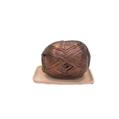 LuoShaiu 200g Metallgarn Häkeln Gewebt DIY Material Nadelfaden Gewebte Wolle Glänzende Gold- Und Silbermünzen Dicke Wolle(A15) von LuoShaiu