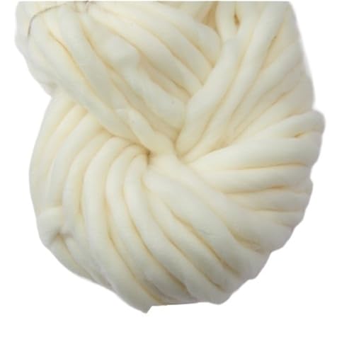 LuoShaiu 250 g 36 m Wolle grobes Garn Filz grobes Garn for handgemachten Stricken Spinnen verwendet Dicke Wolle(04 milk yellow) von LuoShaiu
