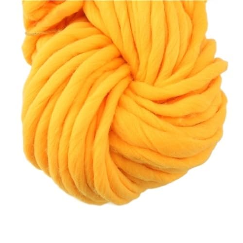 LuoShaiu 250 g 36 m Wolle grobes Garn Filz grobes Garn for handgemachten Stricken Spinnen verwendet Dicke Wolle(05 yellow) von LuoShaiu