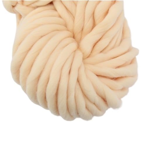 LuoShaiu 250 g 36 m Wolle grobes Garn Filz grobes Garn for handgemachten Stricken Spinnen verwendet Dicke Wolle(06 beige white) von LuoShaiu