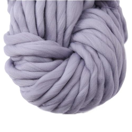 LuoShaiu 250 g 36 m Wolle grobes Garn Filz grobes Garn for handgemachten Stricken Spinnen verwendet Dicke Wolle(11 smoke grey) von LuoShaiu
