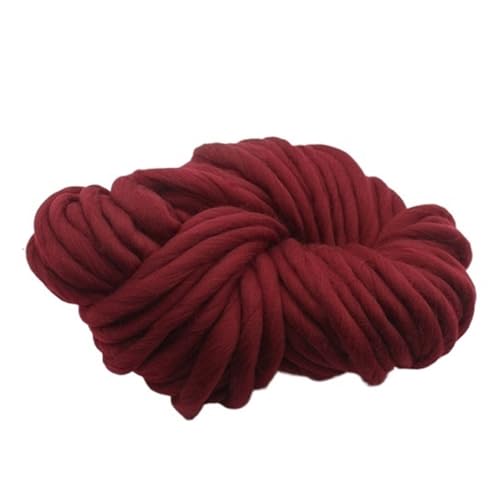 LuoShaiu 250 g 36 m Wolle grobes Garn Filz grobes Garn for handgemachten Stricken Spinnen verwendet Dicke Wolle(22 wine red) von LuoShaiu