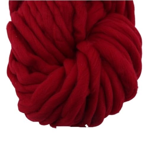 LuoShaiu 250 g 36 m Wolle grobes Garn Filz grobes Garn for handgemachten Stricken Spinnen verwendet Dicke Wolle(27 dark red) von LuoShaiu