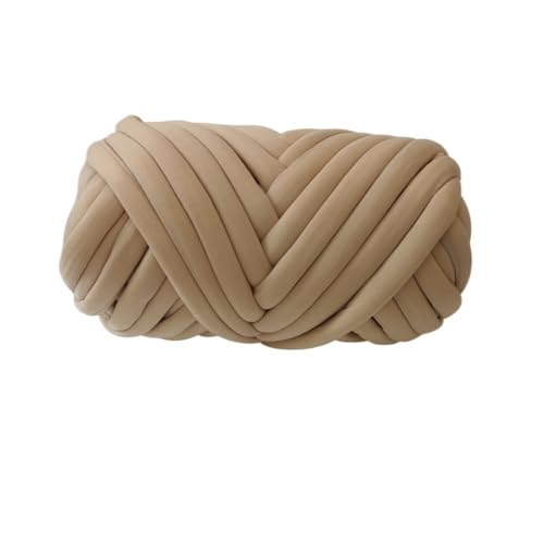 LuoShaiu 250 g DIY Roving-Faden, superweich, waschbar, for Stricken von Armstricken, for Sofa, Bett, Decke, Kissen, Haustierbett Dicke Wolle(Khaki) von LuoShaiu