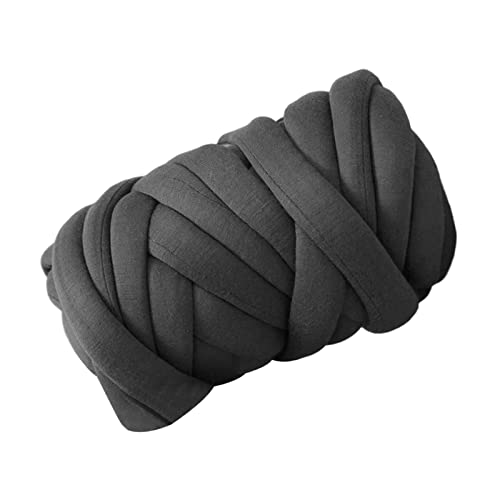 LuoShaiu 250 g grob gesponnenes Baumwoll-Polyestergarn, handgewebtes Garn Dicke Wolle(Deep Gray) von LuoShaiu