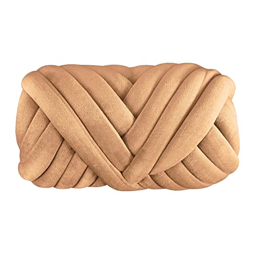 LuoShaiu 250 g grob gesponnenes Baumwoll-Polyestergarn, handgewebtes Garn Dicke Wolle(Khaki) von LuoShaiu
