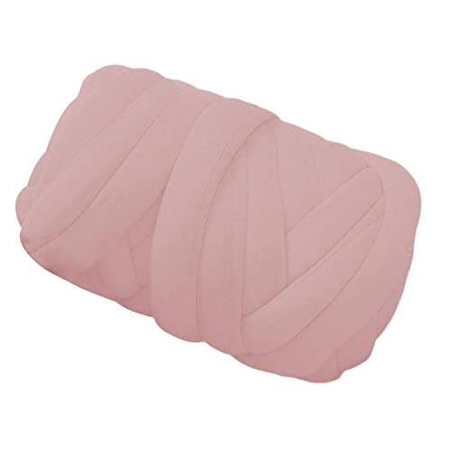 LuoShaiu 250 g grob gesponnenes Baumwoll-Polyestergarn, handgewebtes Garn Dicke Wolle(Light Pink) von LuoShaiu