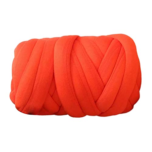 LuoShaiu 250 g grob gesponnenes Baumwoll-Polyestergarn, handgewebtes Garn Dicke Wolle(Orange) von LuoShaiu