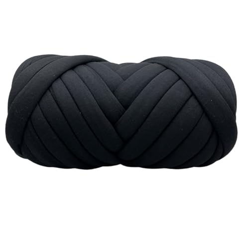 LuoShaiu 250G gewebtes Spinngarn, grobes Garn, Haustiernest, grobes Garn Dicke Wolle(Black) von LuoShaiu