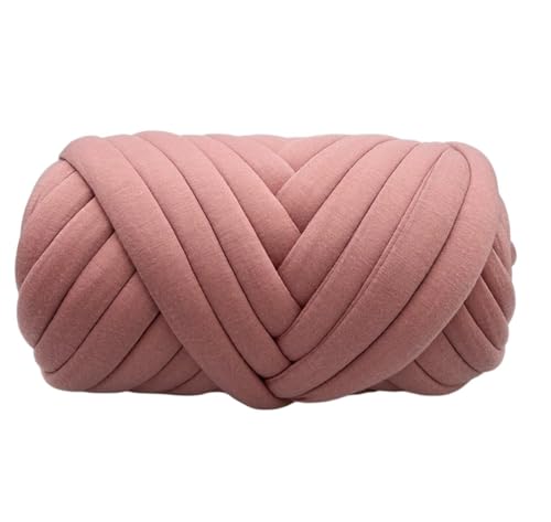 LuoShaiu 250G gewebtes Spinngarn, grobes Garn, Haustiernest, grobes Garn Dicke Wolle(Dusty Rose) von LuoShaiu