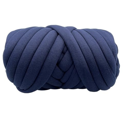 LuoShaiu 250G gewebtes Spinngarn, grobes Garn, Haustiernest, grobes Garn Dicke Wolle(Navy blue) von LuoShaiu