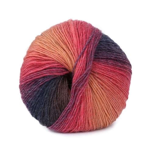 LuoShaiu 2PC/100g Hand Woven Farbe Häkeln Blended Garn Winter Gestrickte Pullover Hut Schal Gestrickt Dicke Wolle(A55) von LuoShaiu