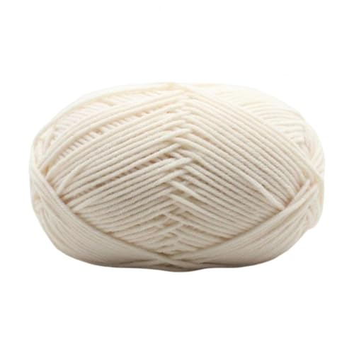 LuoShaiu 50G Häkeln Handwerk Pullover Hut Puppe Garn Ball Langfristige Service Nähen Shop Gestrickte Garn Dicke Wolle(Beige) von LuoShaiu