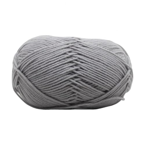 LuoShaiu 50G Häkeln Handwerk Pullover Hut Puppe Garn Ball Langfristige Service Nähen Shop Gestrickte Garn Dicke Wolle(Light Grey) von LuoShaiu