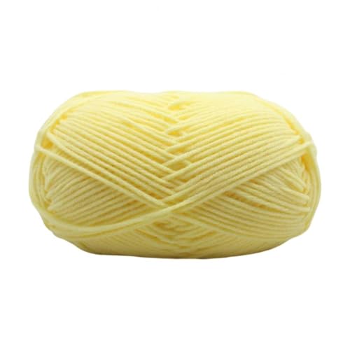 LuoShaiu 50G Häkeln Handwerk Pullover Hut Puppe Garn Ball Langfristige Service Nähen Shop Gestrickte Garn Dicke Wolle(Light Yellow) von LuoShaiu