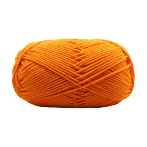LuoShaiu 50G Häkeln Handwerk Pullover Hut Puppe Garn Ball Langfristige Service Nähen Shop Gestrickte Garn Dicke Wolle(Orange) von LuoShaiu