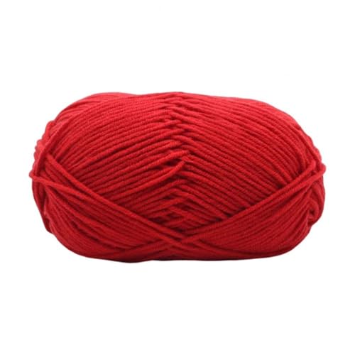 LuoShaiu 50G Häkeln Handwerk Pullover Hut Puppe Garn Ball Langfristige Service Nähen Shop Gestrickte Garn Dicke Wolle(Red) von LuoShaiu