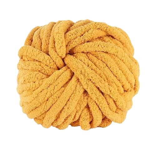 LuoShaiu Handgestricktes grob gesponnenes Garn mit weichem Garnzusatzverfahren, Nähzubehör Dicke Wolle(Ginger yellow) von LuoShaiu
