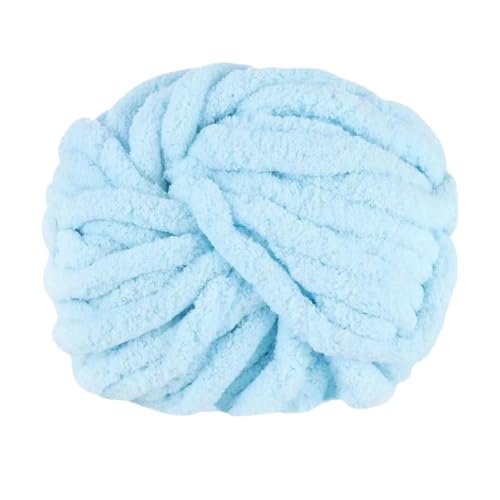 LuoShaiu Handgestricktes grob gesponnenes Garn mit weichem Garnzusatzverfahren, Nähzubehör Dicke Wolle(Light blue) von LuoShaiu