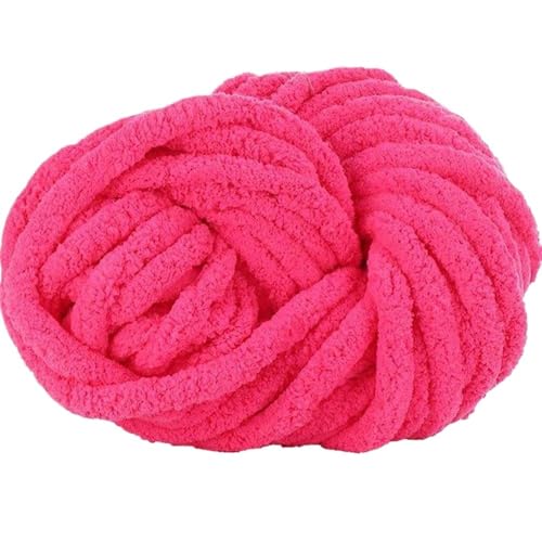 LuoShaiu Handgestricktes grob gesponnenes Garn mit weichem Garnzusatzverfahren, Nähzubehör Dicke Wolle(Rose pink) von LuoShaiu