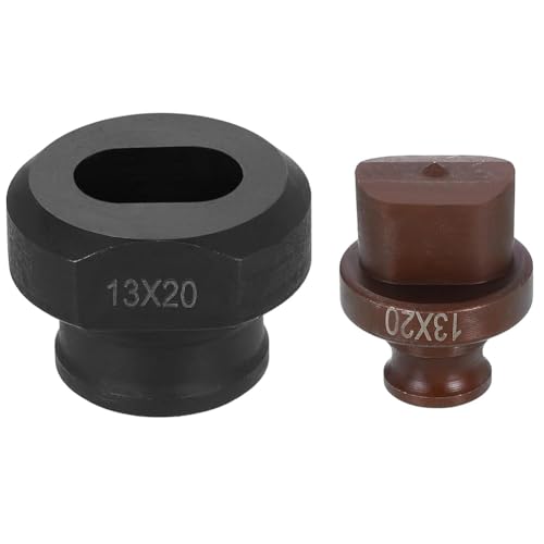 Luobannm Hydraulische Lochstanze, 13 X 20 mm, Ovales Loch, 40Cr-Stahl, Elektrisches Stanzset für die Elektrische Stanzmaschine -20 JP-20 von Luobannm