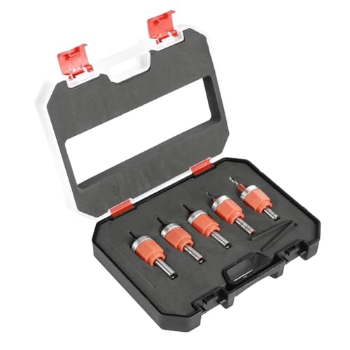 Luobannm Schwere Duty 5/16 Puncher 5 Stkweiten Einloch -Loch -Punch, Einstellbare Schraubenabdeckung mit 5 Grenz Countersink -Bohrerbits von Luobannm