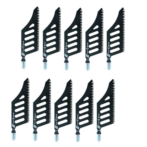 Luobannm T142HB Gekrümmte Puzzle-Blätter für Präzisionsschnitte, T-Shank-Design, Flush Cut, 10pcs Set von Luobannm