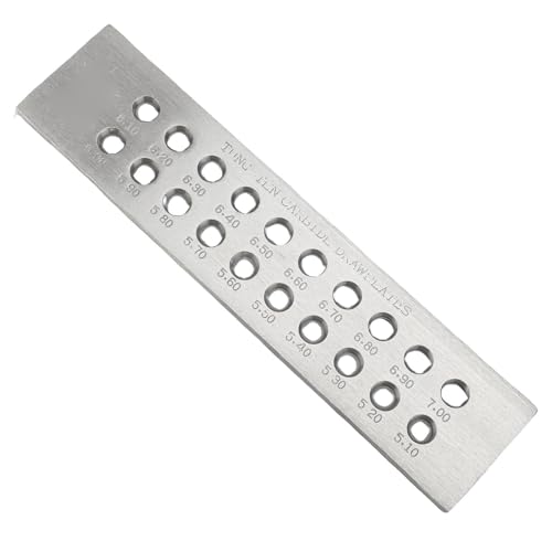 5,1-7,0mm Schmuck Draht Zug Platte, Runde Zieh Platte 3 Reihen Löcher für Juweliere, Runde Draw-Platte aus Wolfram Karbid Stahl, Tragbare Schmuck Herstellungs Werkzeuge für die von Luocute