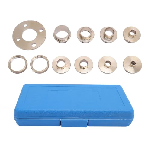 Luocute 11pcs Messing Router Template Guide Guide Set Kit Router -Buchsenhandbuch Router -Router -Vorlage Vorlage Set mit 2 Nuts 1 Adapter -Tragetasche für Holzbearbeitung von Luocute