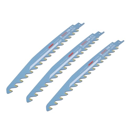 Luocute 3 PCs Hubkolbensägen Blätter, Blue Bimetal Saw Blades 9 Zoll 16 TPI -Vergaserzähne für Poröse Beton Rote Ziegel mit Starkem -Aufprall -Beweis Luocute 3 PCs Hubkolbensägen Blätter, Blue Bimetal Saw Blades 9 Zoll 16 TPI -Vergaserzähne für Poröse Beton Rote Ziegel mit Starkem -Aufprall -Beweis von Luocute