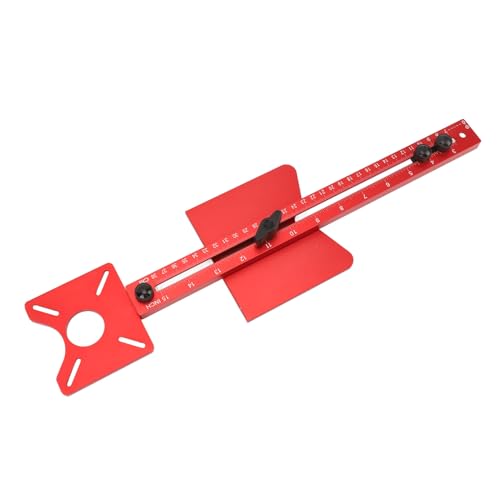 Luocute 4 in 1 Router Fräser Guide Jig Circle Schnittnuthalterung, Aluminiumlegierung Holzbearbeitungswerkzeug für MDF, Dekorationsbrett, Feine Holzbearbeitung von Luocute