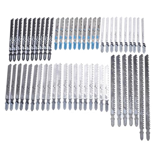 Luocute 57pcs T Shank Puzzlern -Klingen Set, Auftragnehmer Sortierte Jig Saw Saw Blades Set aus HCS HSS SK5 für Holz- und Metallschneidemeholzen, Passt das Meiste Jigsägenmodell an Luocute 57pcs T Shank Puzzlern -Klingen Set, Auftragnehmer Sortierte Jig Saw Saw Blades Set aus HCS HSS SK5 für Holz- und Metallschneidemeholzen, Passt das Meiste Jigsägenmodell an von Luocute