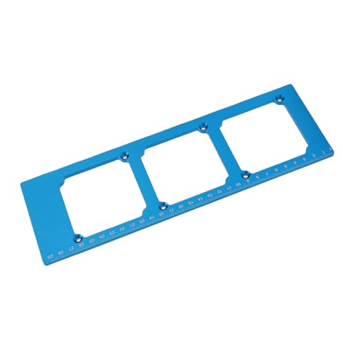 Luocute 86 Typ Drahtkastenvorlage, Sockelbox -Loch -Würfel -Aluminium -Legierung mit Router -Bit für Büro, Elektrische Stecker -Stecker -Stecker -Schneidvorlage für die Holzbearbeitung von Luocute