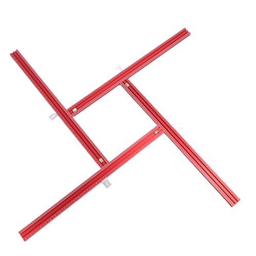 Luocute Einstellbare Router -Vorlage, Leicht Bögen, 800 -mm -Quadratrahmen, Metrische/kaiserliche Skalen, Holzbewegungs -Sägen -Guide -Schienenverbindungs -Set, Dual Scale Guide von Luocute