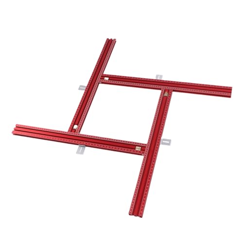 Luocute Einstellbare Router -Vorlagenhandbuch, Anfänger -Holzbearbeitungsschiener -Schienenverbindungs -Set, für Trimmmaschine, 23,6 -Zoll -Dual -Skala -Handbuch, mit Aluminium -Klaren, von Luocute