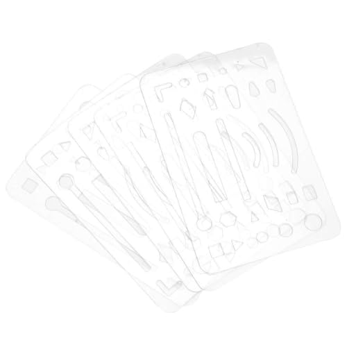 Luocute Multipurpose Engineering -Zeichnungsvorlagenmuster -Lineal mit 10 Löchern, die Schutzschild, Langlebig, Leicht zu Modifizierende Linien, Passt zu Verschiedenen Größen und Stilen, (Transparent) Luocute Multipurpose Engineering -Zeichnungsvorlagenmuster -Lineal mit 10 Löchern, die Schutzschild, Langlebig, Leicht zu Modifizierende Linien, Passt zu Verschiedenen Größen und Stilen, (Transparent) von Luocute