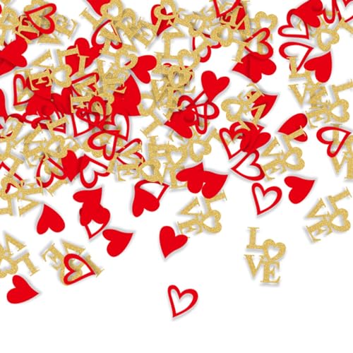 Luojuny 100/200 Stück Valentinstag Hochzeit Party biologisch abbaubares Blütenblatt-Konfetti DIY Handwerk schaffen Atmosphäre Multi-Occasion helle Farben Party Dekorationen Konfetti für Hochzeit und von Luojuny