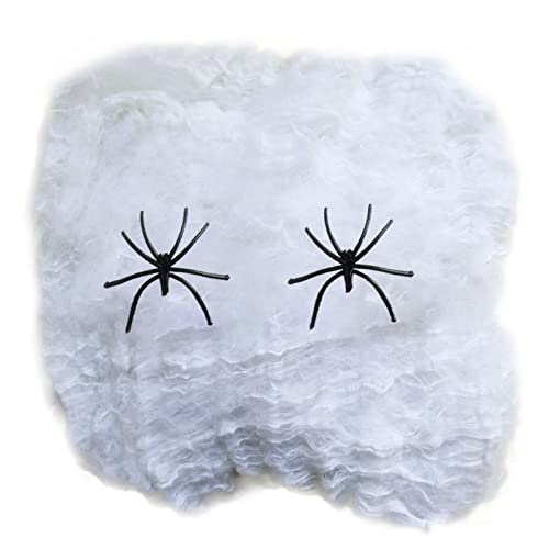 Luojuny 20/40/60/100/120/200/300g künstliches Spinnennetz, das im Dunkeln glühend hendes leuchtendes Spinnennetz mit Spinnen für Halloween-Dekorationen, Rasen dekor, Spukhaus, Bar-Party-Dekor EIN Luojuny 20/40/60/100/120/200/300g künstliches Spinnennetz, das im Dunkeln glühend hendes leuchtendes Spinnennetz mit Spinnen für Halloween-Dekorationen, Rasen dekor, Spukhaus, Bar-Party-Dekor EIN von Luojuny
