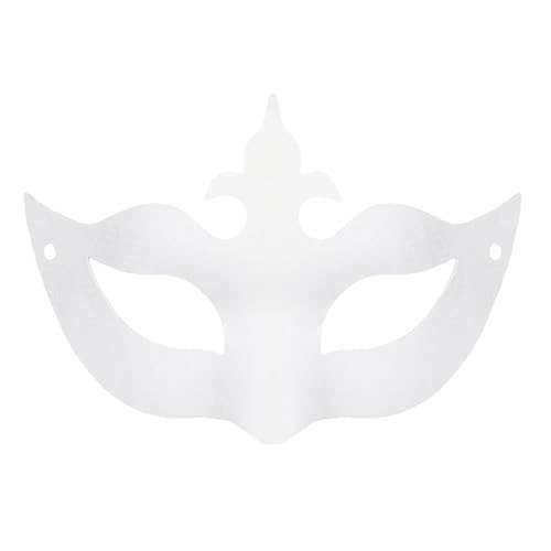 Luojuny Bemalbare Party-Maske, DIY-Maskerade-Kostüm-Zubehör, Papierzellstoff-Malerei, Tierform für Karnevalspartys K von Luojuny