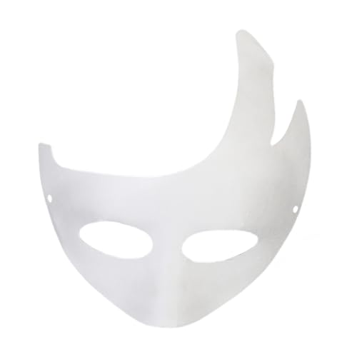 Luojuny Bemalbare Party-Maske, DIY-Maskerade-Kostüm-Zubehör, Papierzellstoff-Malerei, Tierform für Karnevalspartys L von Luojuny