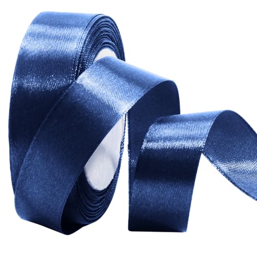 Luomorgo Marineblaues Satinband, 22,7 cm, einfarbig, Stoffband für Geschenkverpackungen, Blumenstrauß, Basteln, Nähen, Hochzeit, Geburtstag, Party-Dekorationen Luomorgo Marineblaues Satinband, 22,7 cm, einfarbig, Stoffband für Geschenkverpackungen, Blumenstrauß, Basteln, Nähen, Hochzeit, Geburtstag, Party-Dekorationen von Luomorgo