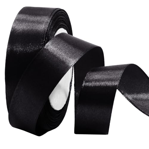 Luomorgo Schwarzes Satinband, 22,7 cm, einfarbig, Stoffband für Geschenkverpackungen, Blumenstrauß, Basteln, Nähen, Hochzeit, Geburtstag, Party-Dekorationen Luomorgo Schwarzes Satinband, 22,7 cm, einfarbig, Stoffband für Geschenkverpackungen, Blumenstrauß, Basteln, Nähen, Hochzeit, Geburtstag, Party-Dekorationen von Luomorgo