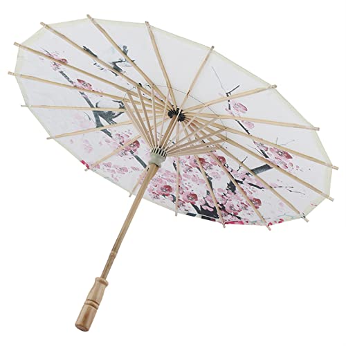 Handgefertigter Regenschirm aus Geöltem Papier Japanischer Sonnenschirm Asiatisch Chinesisch Klassischer Tanzregenschirm für Fotografie, Cosplay, Kostüme, Hochzeit, Party, Heim, Dekoration, 21.7" von Luqeeg