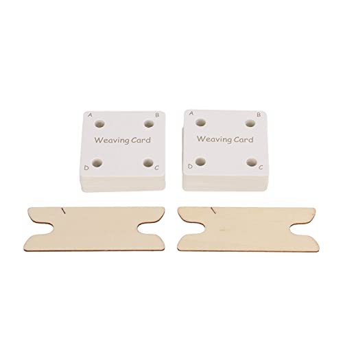 Luqeeg 30 Stück Handgefertigte Webkarten, Glatt und Flexibel, Stabiles Papier-Spinnkarten-Set mit 2 Schiffchen für Handwerkliche Web- und Strickliebhaber, Exquisite Handwerkskunst für von Luqeeg