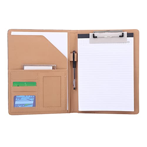 Luqeeg A4-Dokumentenmappe für Geschäftsverträge, Multifunktionale PU- Konferenzmappen-Organizer mit Kartenfächern für Eine Vielzahl von Dokumenten Rechnungen Verträgen (BLACK) von Luqeeg